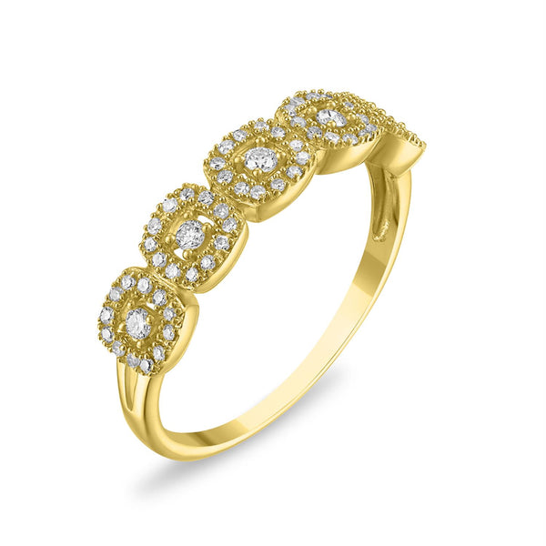 1/4 CTW Diamond Halo Anniversary Ring in 10KT Gold