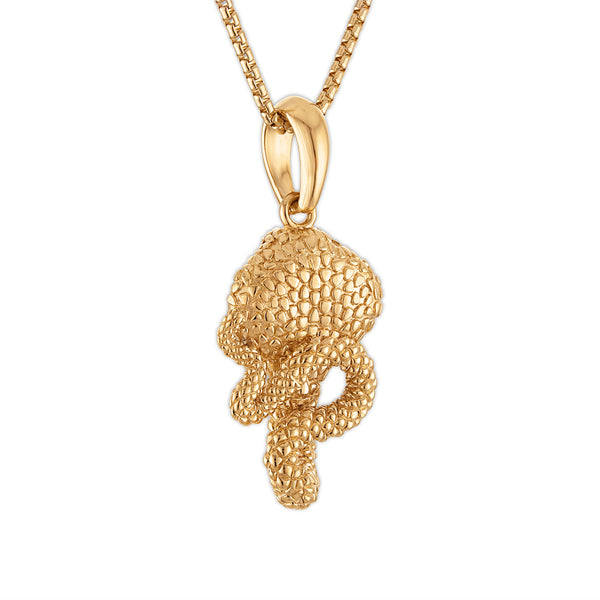 EcoLove 1/2 CTW Lab Grown Diamond 22-inch Snake Pendant in Gold Plated Sterling Silver