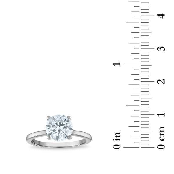 Red Hot Deal 2 CTW Round Lab Grown Diamond Solitaire Engagement Ring in 14KT White Gold