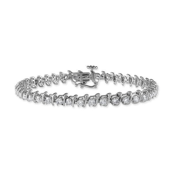 Signature EcoLove 3 CTW Lab Grown Diamond 7-inch Tennis Bracelet in 14KT White Gold