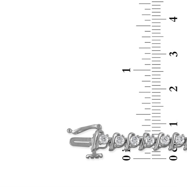 Signature EcoLove 3 CTW Lab Grown Diamond 7-inch Tennis Bracelet in 14KT White Gold