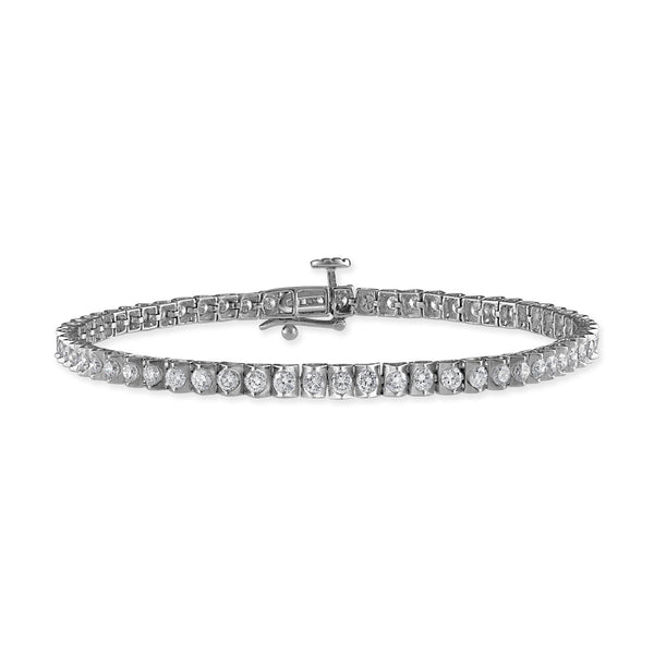 Signature EcoLove 3 CTW Lab Grown Diamond 7-inch Tennis Bracelet in 14KT White Gold