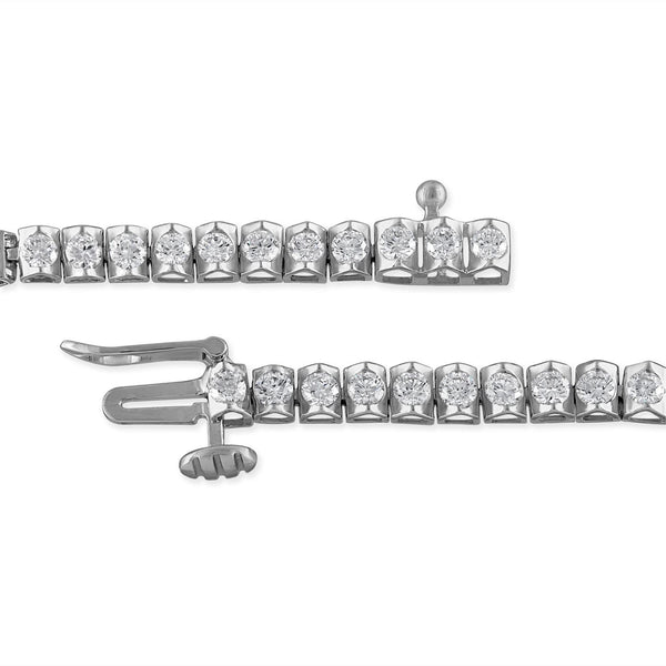 Signature EcoLove 3 CTW Lab Grown Diamond 7-inch Tennis Bracelet in 14KT White Gold