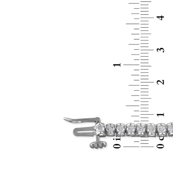 Signature EcoLove 3 CTW Lab Grown Diamond 7-inch Tennis Bracelet in 14KT White Gold