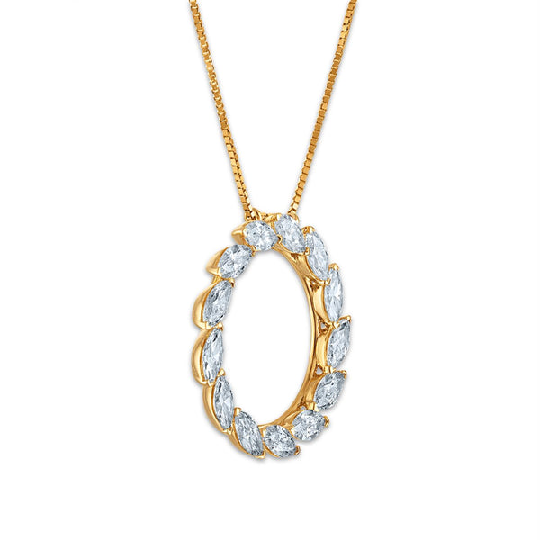 Signature EcoLove 2 CTW Lab Grown Diamond 18-inch Circle Pendant in 14KT Yellow Gold