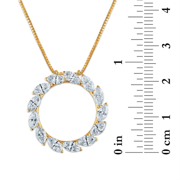 Signature EcoLove 2 CTW Lab Grown Diamond 18-inch Circle Pendant in 14KT Yellow Gold
