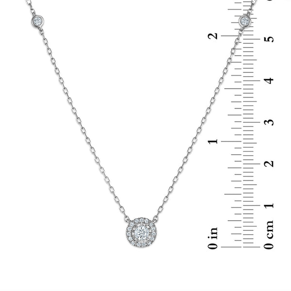 LoveSong Halo 3/8 CTW Lab Grown Diamond Necklace