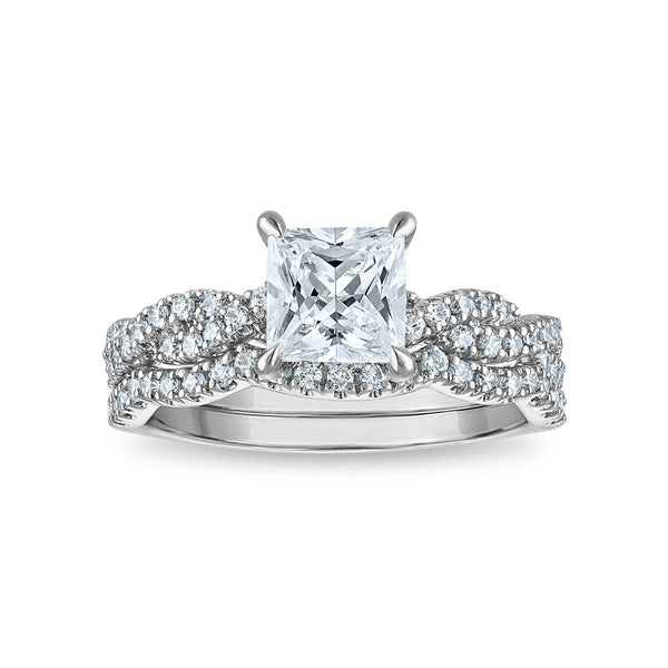 LoveSong EcoLove 1-1/5 CTW Lab Grown Diamond Bridal Set in 10KT White Gold