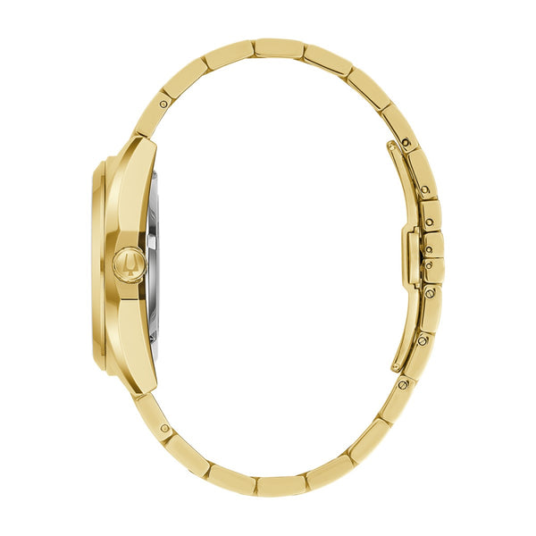 Bulova Surveyor 39M Champagne Round Dial and Sterling Steel Band. 97A182