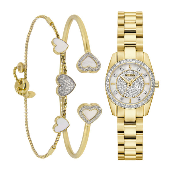 Bulova Crystal Collection Watch and Bracelets Set. 98X137