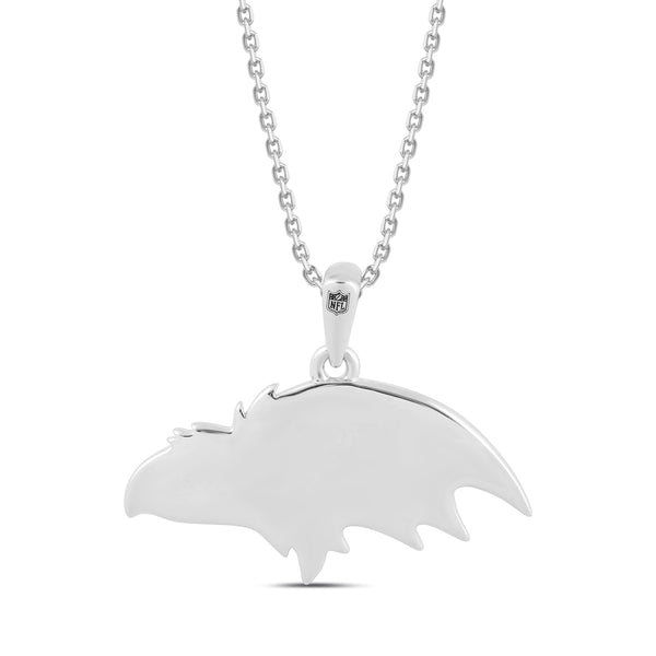 True Fans Fine Jewelry Baltimore Ravens 18-inch Pendant in Sterling Silver