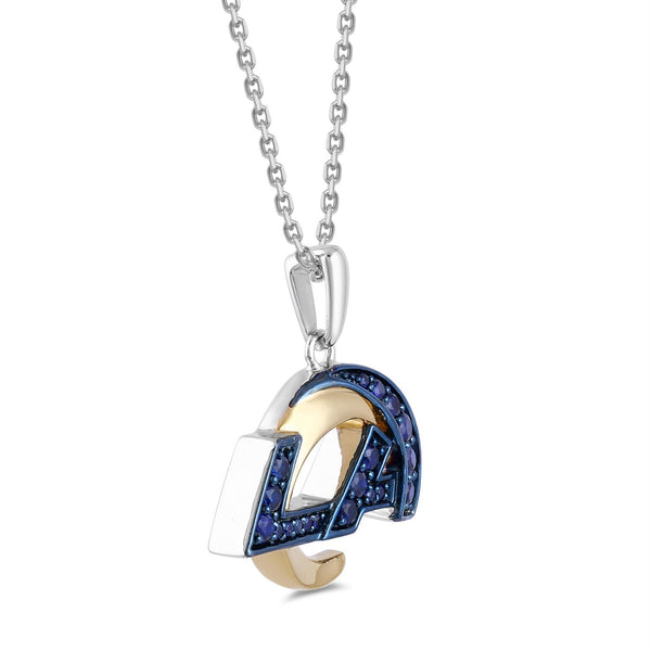 True Fans Fine Jewelry Los Angeles Rams 18-inch Pendant in Sterling Silver
