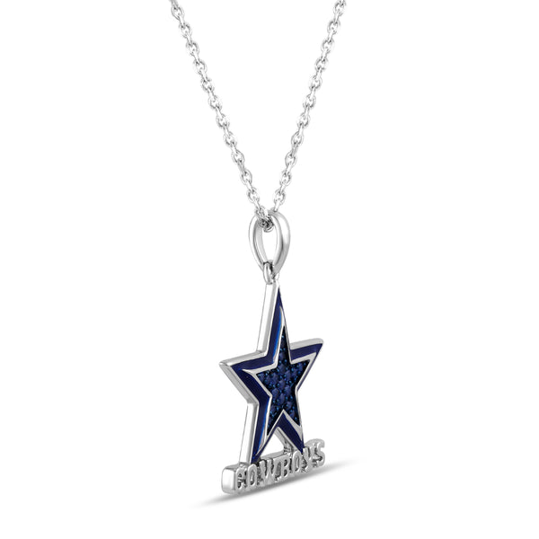 True Fans Fine Jewelry Dallas Cowboys 18-inch Pendant in Sterling Silver