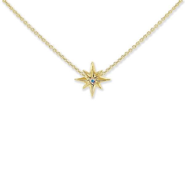 18KT Gold Bonded Sterling Silver North Star Necklace