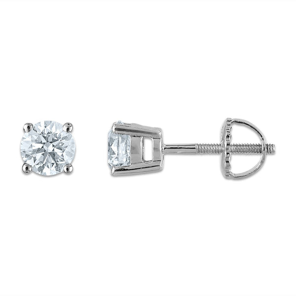 EcoLove 1 CTW Lab Grown Diamond Stud Earrings in 10KT White Gold