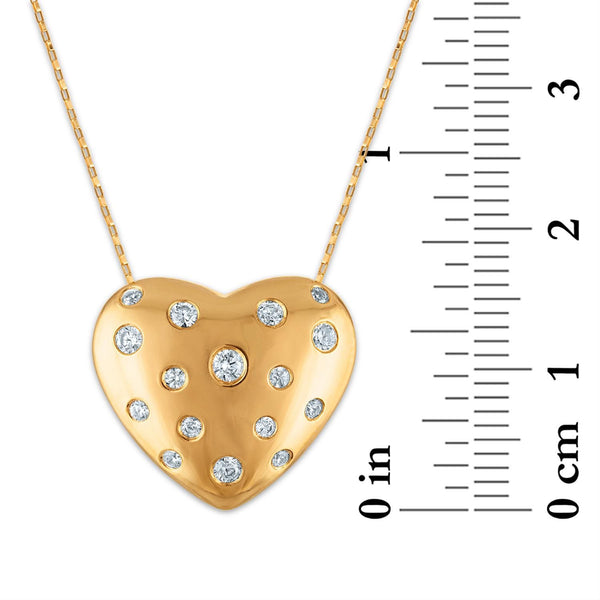 EcoLove 1/3 CTW Lab Grown Diamond 18-inch Pendant in Yellow Gold Plated Sterling Silver
