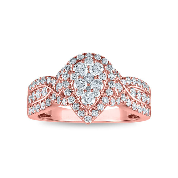 EcoLove 1 CTW Lab Grown Diamond Engagement Ring in 10KT Rose Gold