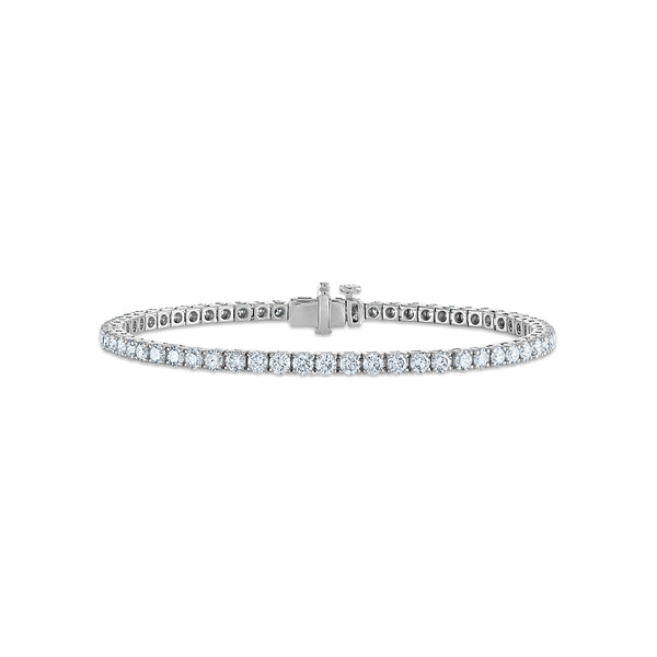 Signature EcoLove 4 CTW Lab Grown Diamond Tennis 7" Bracelet in 14KT White Gold