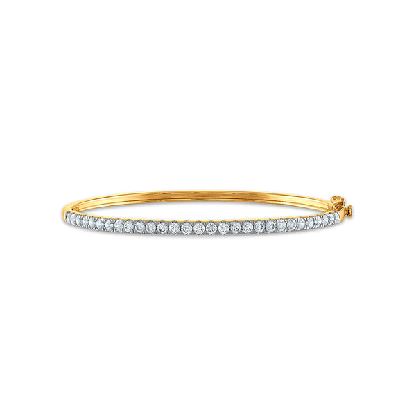 Signature EcoLove 2 CTW Lab Grown Diamond 7.25" Bangle Bracelet in 14KT Yellow Gold