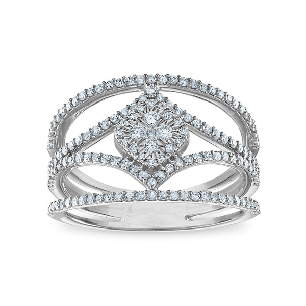 5/8 CTW Diamond Fashion Ring in 10KT White Gold