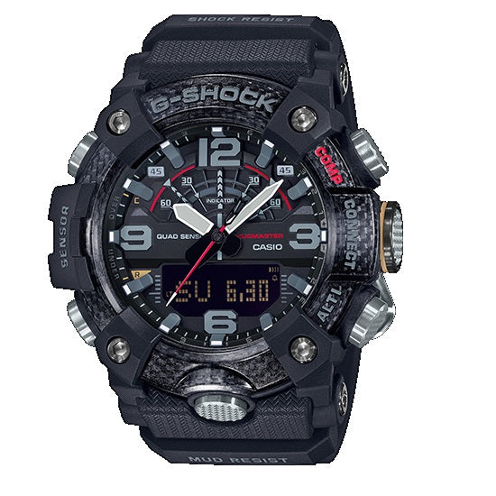 G-Shock Bluetooth Connected Mudmaster Series in Black Resin; GGB100-1A. Comes with Free G-Shock Organizer Bag.
