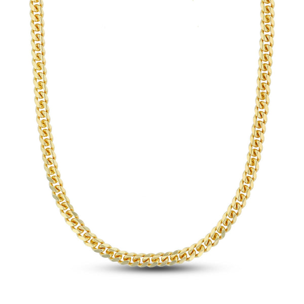 Luxe Layers 14KT Yellow Gold Plated Sterling Silver 24" 6.25MM Miami Cuban Link Chain