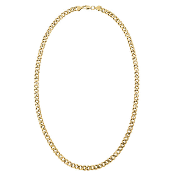 King by Simone I Smith Yellow Stainless Steel 24" 6MM Curb Link Chain
