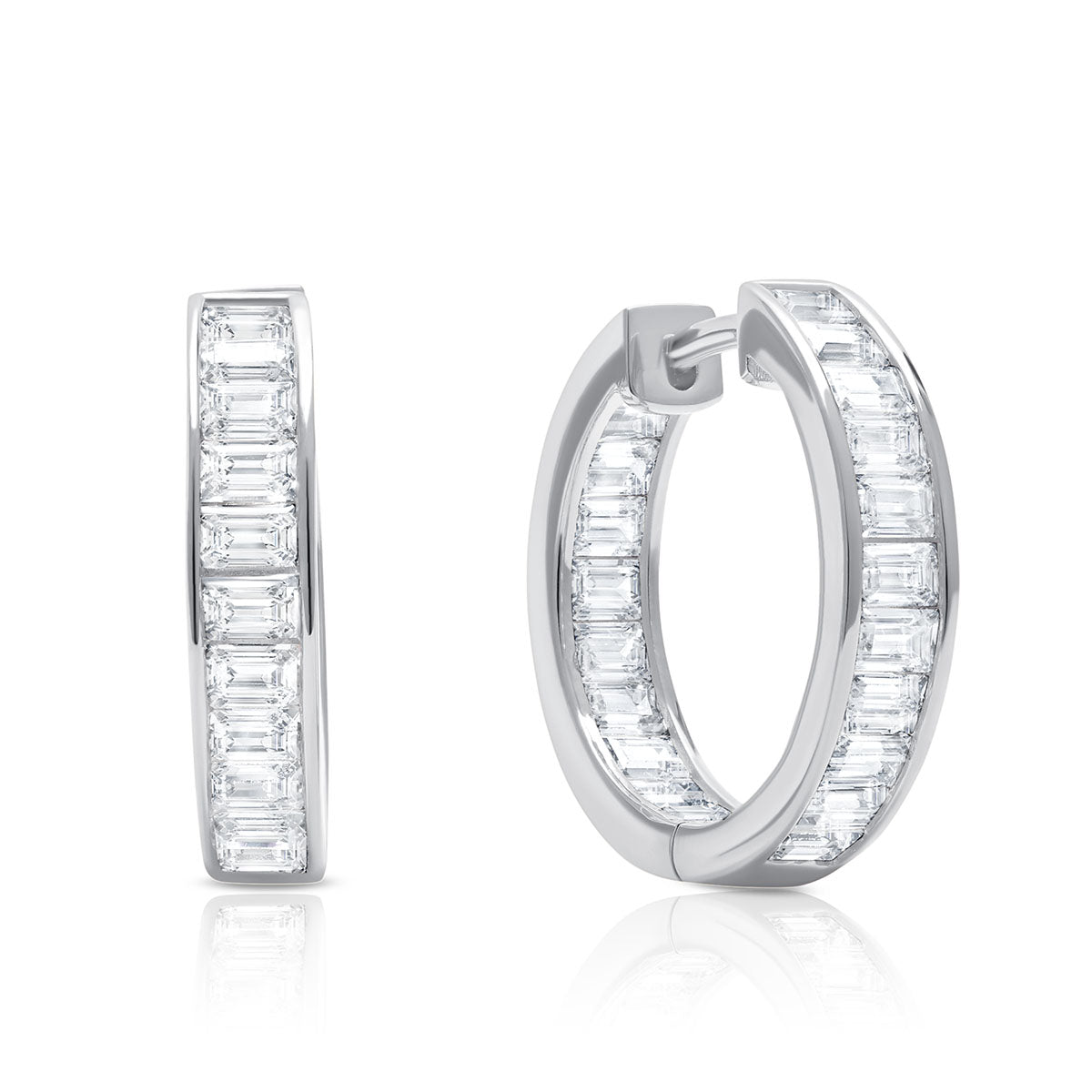 Crislu earrings sterling silver platinum clearance plated