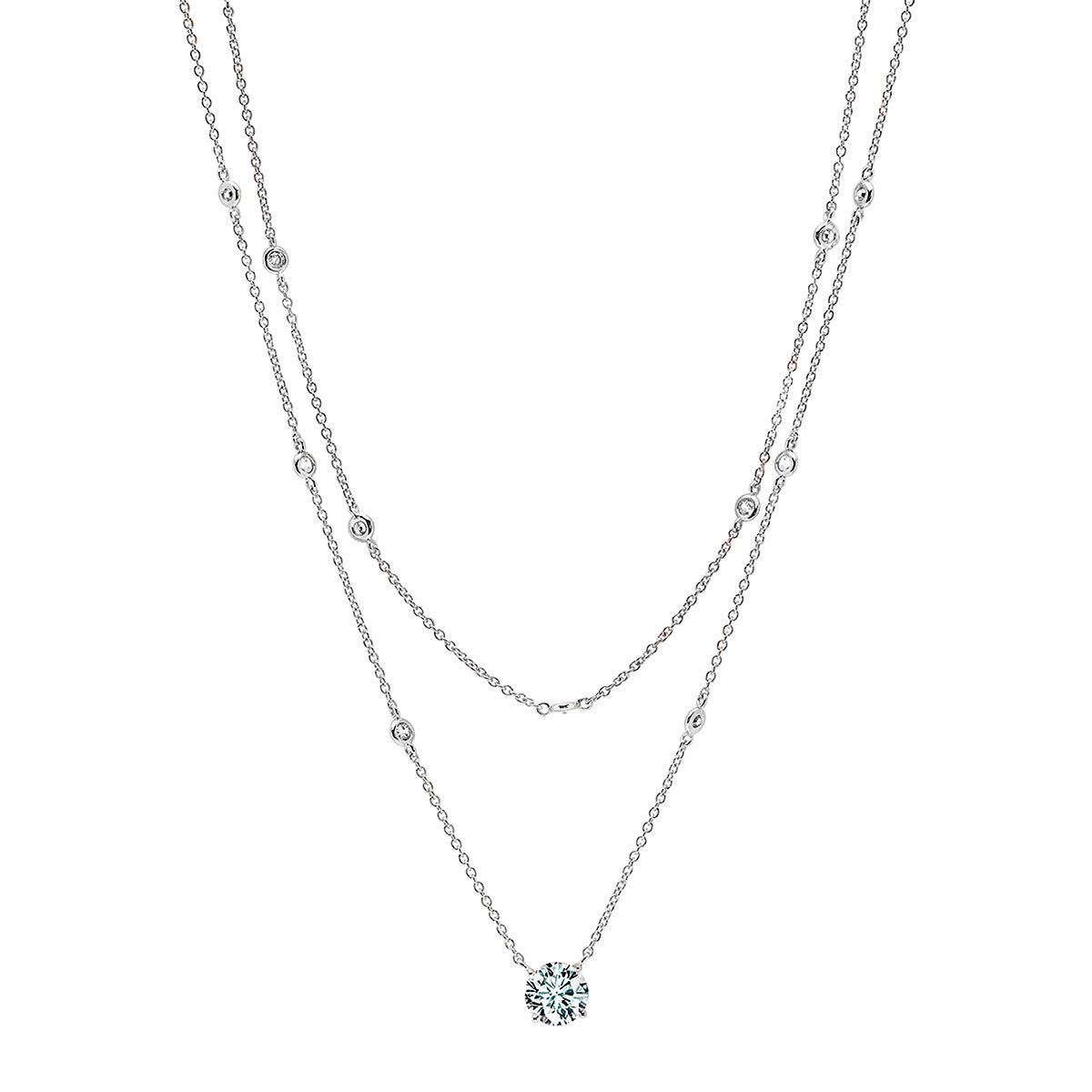 Crislu sterling hotsell platinum necklace