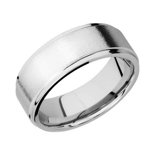 Lashbrook 10KT White Gold Band with Stone Polished Finish