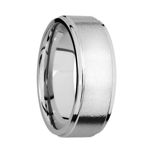 Lashbrook 10KT White Gold Band with Stone Polished Finish