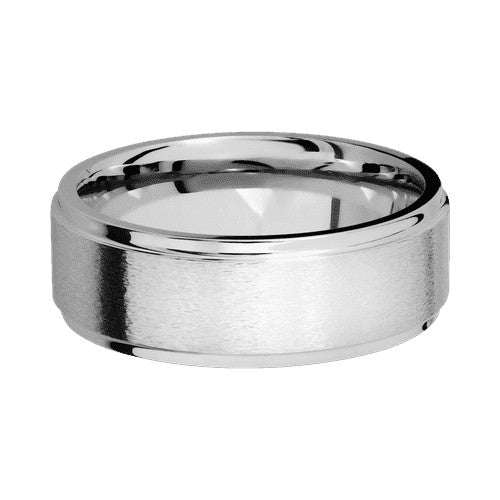 Lashbrook 10KT White Gold Band with Stone Polished Finish