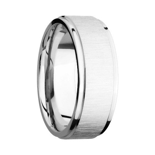 Lashbrook 10KT White Gold Band with Cross Satin Polished Finish