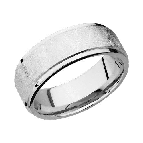 Lashbrook 10KT White Gold Band with Distressed Polished Finish