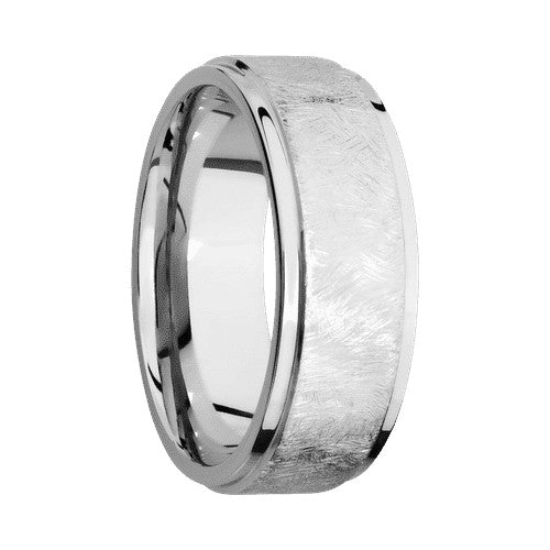 Lashbrook 10KT White Gold Band with Distressed Polished Finish