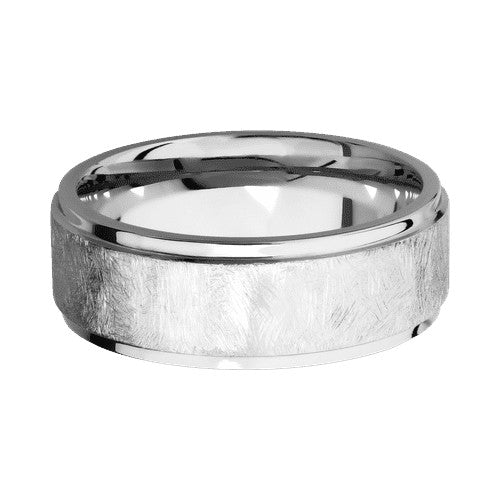Lashbrook 10KT White Gold Band with Distressed Polished Finish