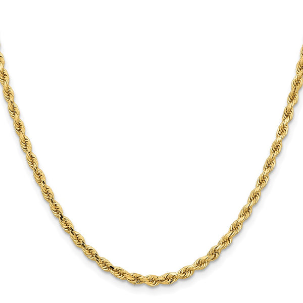 14KT Yellow Gold 18-inch 3.25MM Rope Chain