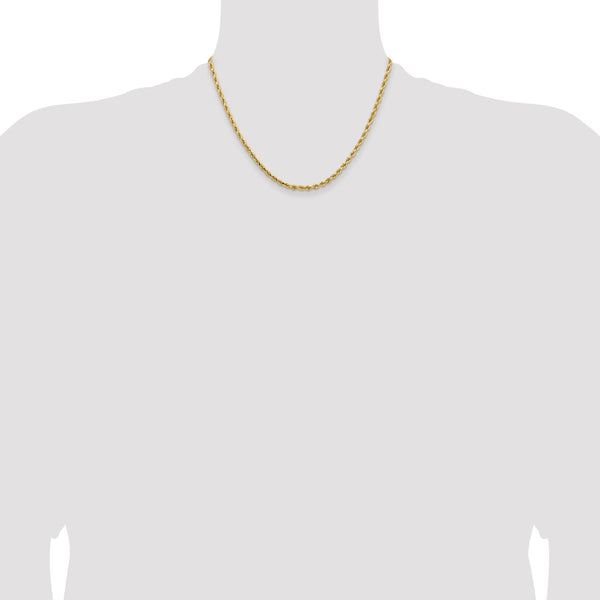 14KT Yellow Gold 18-inch 3.25MM Rope Chain