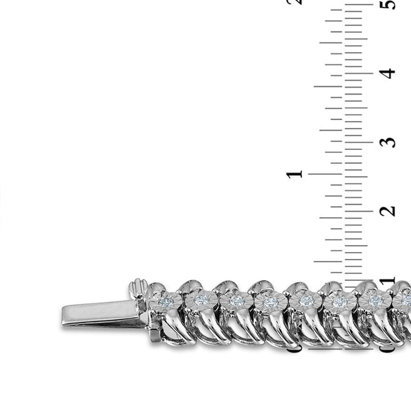 1 CTW Natural Diamond 7.5-inch Tennis Bracelet in Sterling Silver