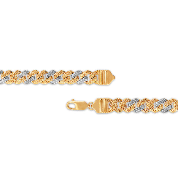 White Diamond Cuban Link Bracelet in 925 Silver