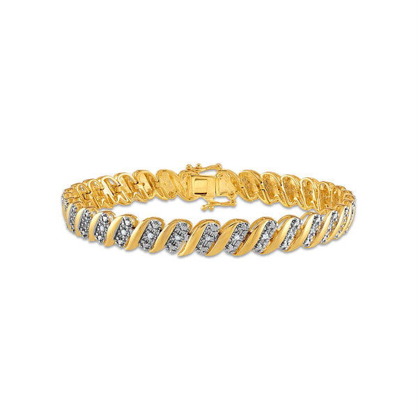 White Diamond Fashion Bracelet in 925 Silver