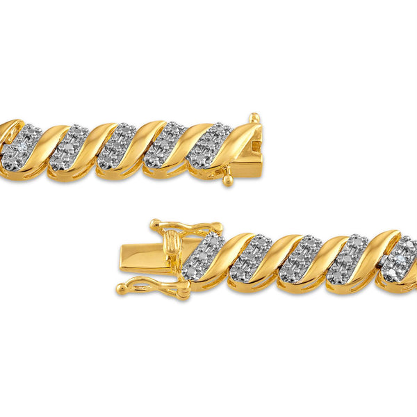 White Diamond Fashion Bracelet in 925 Silver