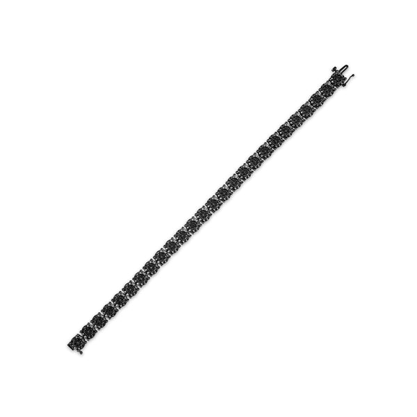1/4 CTW Natural Diamond Tennis Bracelet in Black Rhodium Plated Sterling Silver