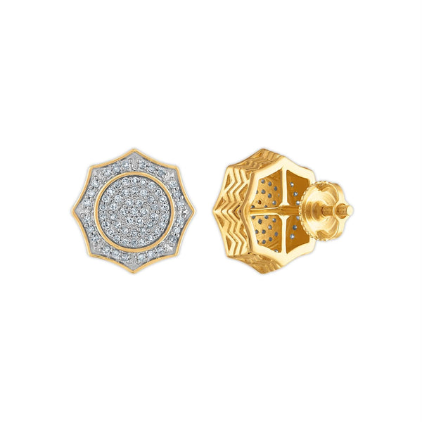 1/2 CTW Natural Diamond Fashion Stud Earrings in 10KT Yellow Gold