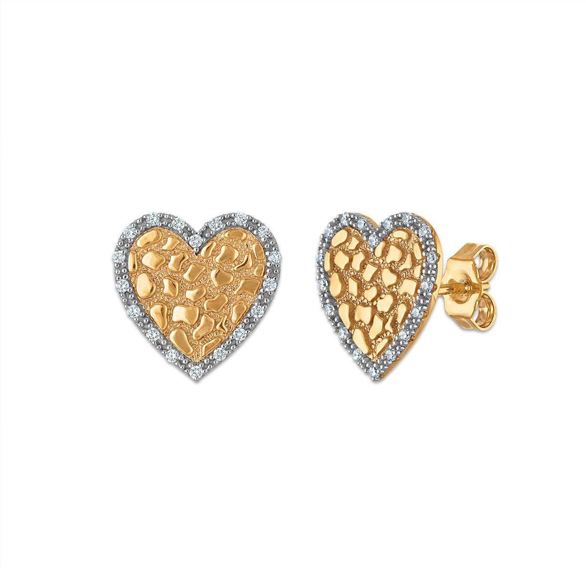 【STONEHENgE】14K Rough Diamond Heart Earrings M0827D~ピアス STONEHENgE】14K Rough Diamond Heart Earrings M0827D~ピアス