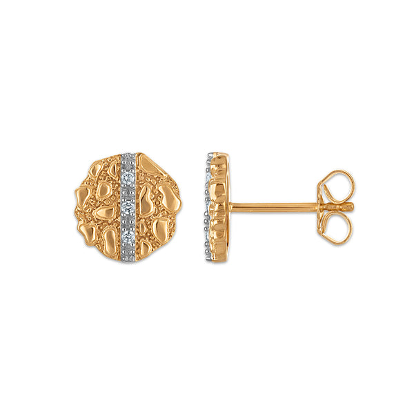 White Diamond Fashion Earrings in 10KT Gold
