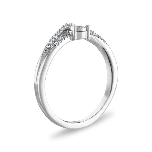1/5 CTW Natural Diamond Tiara Crown Ring in 10KT White Gold