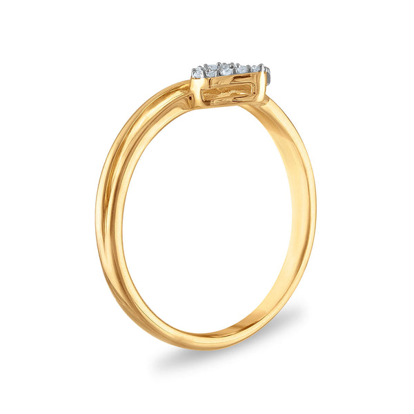 Diamond Accent Heart Ring in 10KT Yellow Gold