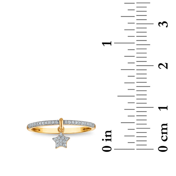 1/10 CTW Natural Diamond Fashion Ring in 10KT Yellow Gold