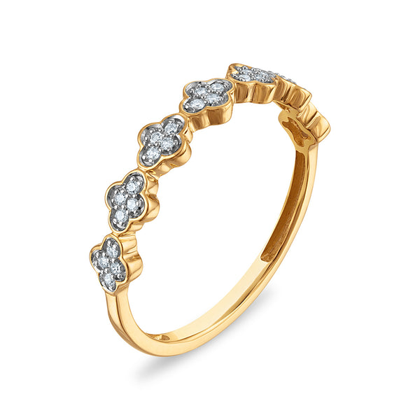 White Diamond Fashion Ring in 10KT Gold